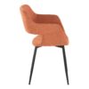 Margarite - Contemporary Dining / Chair (Set of 2) - Black / Orange - Image 3
