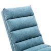 Ergonomic Linen Massage Chaise Lounge With Remote Control, 5 Modes - Blue - Image 22