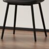 Modern Minimalist Dining Chair Set 4 Chairs, Upholstered Side Chairs With Metal Legs - Black - Image 10