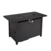 Outdoor Fire Pit Table Durable Construction With Lid - Black - Image 4