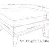 Owen - Square Coffee Table Storage Ottoman - Distressed Chestnut Brown - Image 9