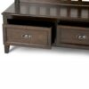 Burlington - Entryway Storage Bench With Drawers - Mahogany Brown - Image 9