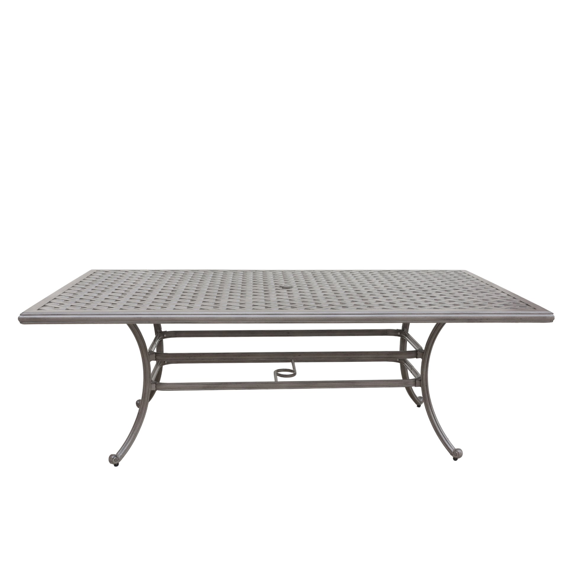 46X86" Cast Aluminum Rectangle Table - Gray - Image 4