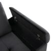Sleeper Sectional Sofa, L-Shape Corner Couch Sofa Bed With Storage Ottoman & Hidden Arm Storage & USB Charge For Living Room Apartment - Black - Image 18
