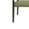 Mid Century Modern Arm Dining Chair (Set of 2) With Rattan Backrest - Dark Brown / Green - Image 12