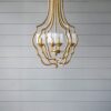 4 Light Metal Chandelier, Hanging Light Fixture With Adjustable Chain For Kitchen, Bulb Not Included - Gold - Image 16
