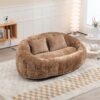 Bean Bag Sofa Lazy Sofa Durable Comfort Lounger High Back Bean Bag Chair Couch - Coffee - Image 13