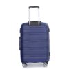 Hardshell Suitcase Spinner Wheels Pp Luggage Sets Lightweight Durable Suitcase With Tsa Lock, 3 Piece Set (20/24/28) - Navy - Image 7