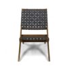 Solidago - Outdoor And Strapping Belt Folding Chairs, (Set of 2) - Black / Brown - Image 6