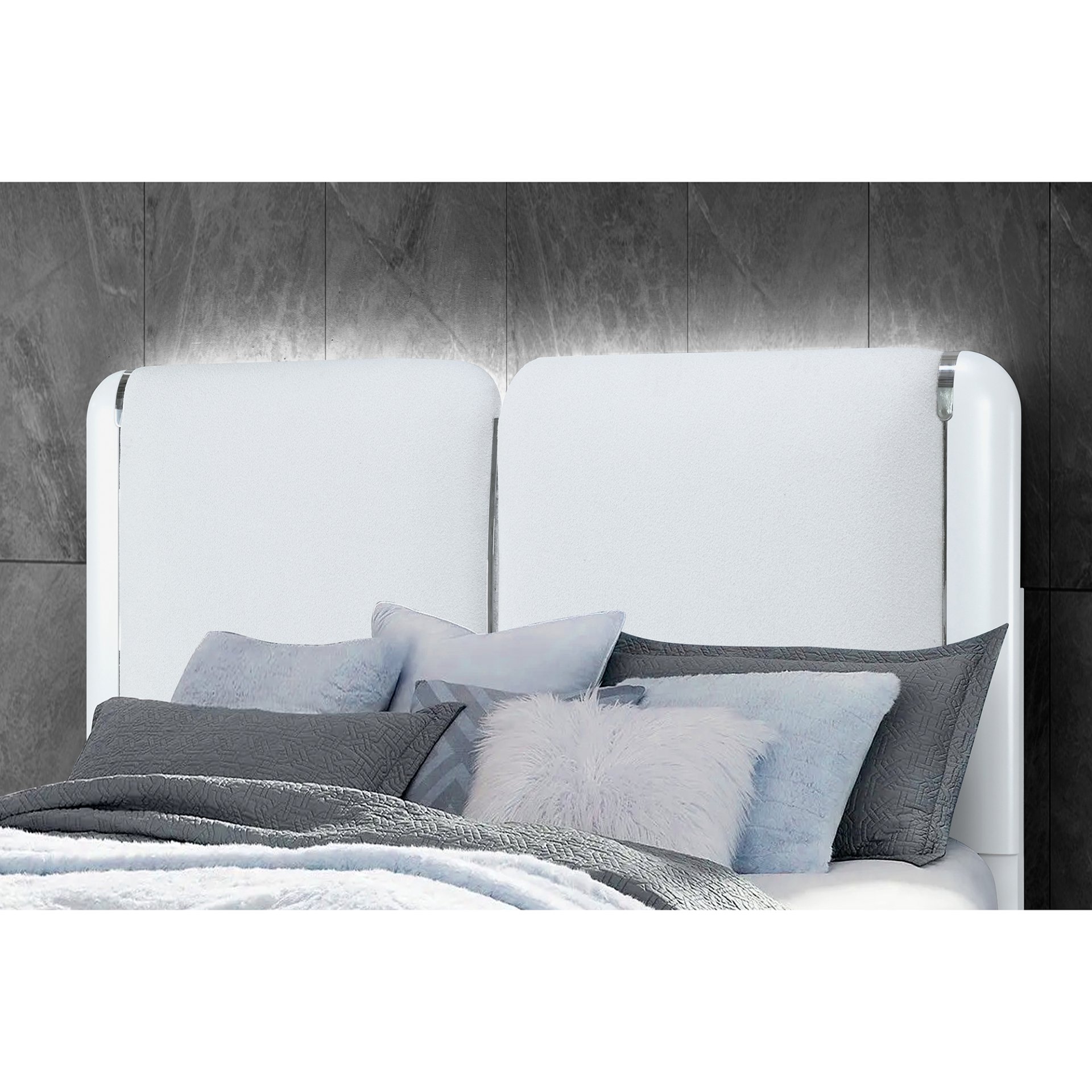 Brenda - King Bed With LED Lighting - Gray - Image 5