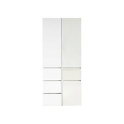 Elise - Modular Wood Closet System With Mirror In Customizable Storage Solution - White