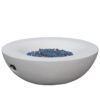 Outdoor Concrete Propane Gas Fire Pit Bowl - Antique White - Image 3