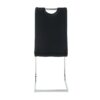 Modern Dining Chairs With Faux Leather Padded Seat Dining Living Room Chairs Upholstered Chair With Chrome Metal Legs Design Side Chairs (Set of 4) - Black / Silver - Image 20