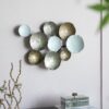 Contemporary Metal Wall Decor Accent - Golden / White - Image 7