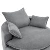 360° Swivel Sofa Chair Accent Barrel Chair With Dual Layer Cushion And 3 Removable Pillows, Corduroy - Gray - Image 20