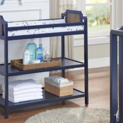 Brees - Changing Table - Midnight Blue, Brownstone