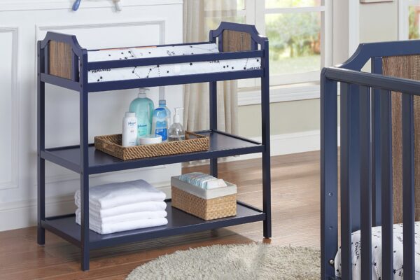 Brees - Changing Table - Midnight Blue, Brownstone