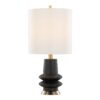 Lloyd - Contemporary Table Lamp (Set of 2) - Sanded Matte Black / Modern Brass / White - Image 3