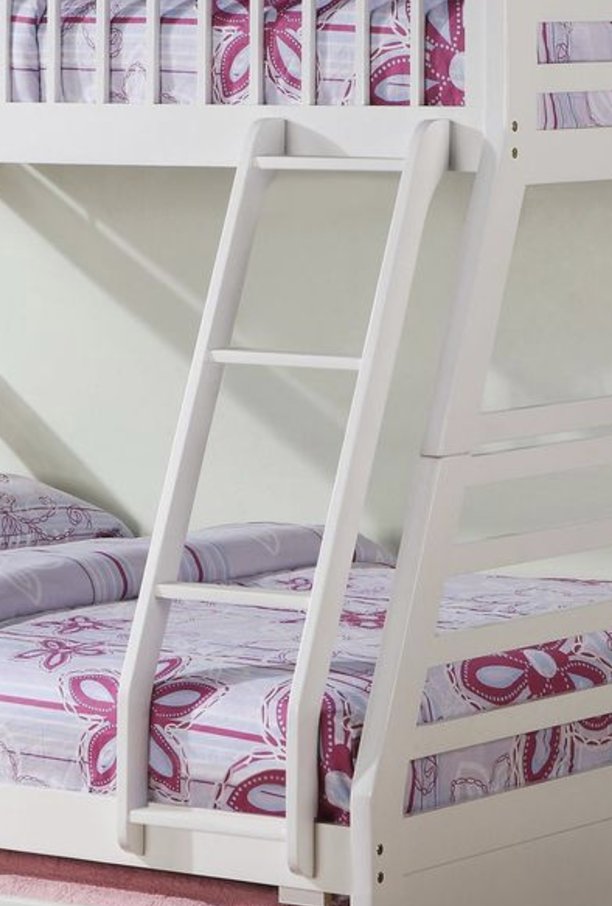 Jason - Twin / Full Bunk Bed With Storage - White - Image 4