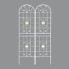 2 Pack Garden Metal Trellis Rustproof Trellis For Climbing Plants Outdoor Flower Support - Cream White - Image 8