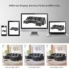 Modern U-Shape Modular Sofa, 6 Seat Chenille Sectional Couch Set With 2 Pillows Included, Freely Combinable Indoor Funiture - Black / Gray - Image 23