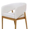 Mirah - Modern Open Barrel Dining Chair - Eggshell White - Image 8