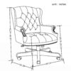 Executive Office Chair, High Back Reclining Comfortable Desk Chair With Smooth Glide Caster Wheels - Black - Image 13
