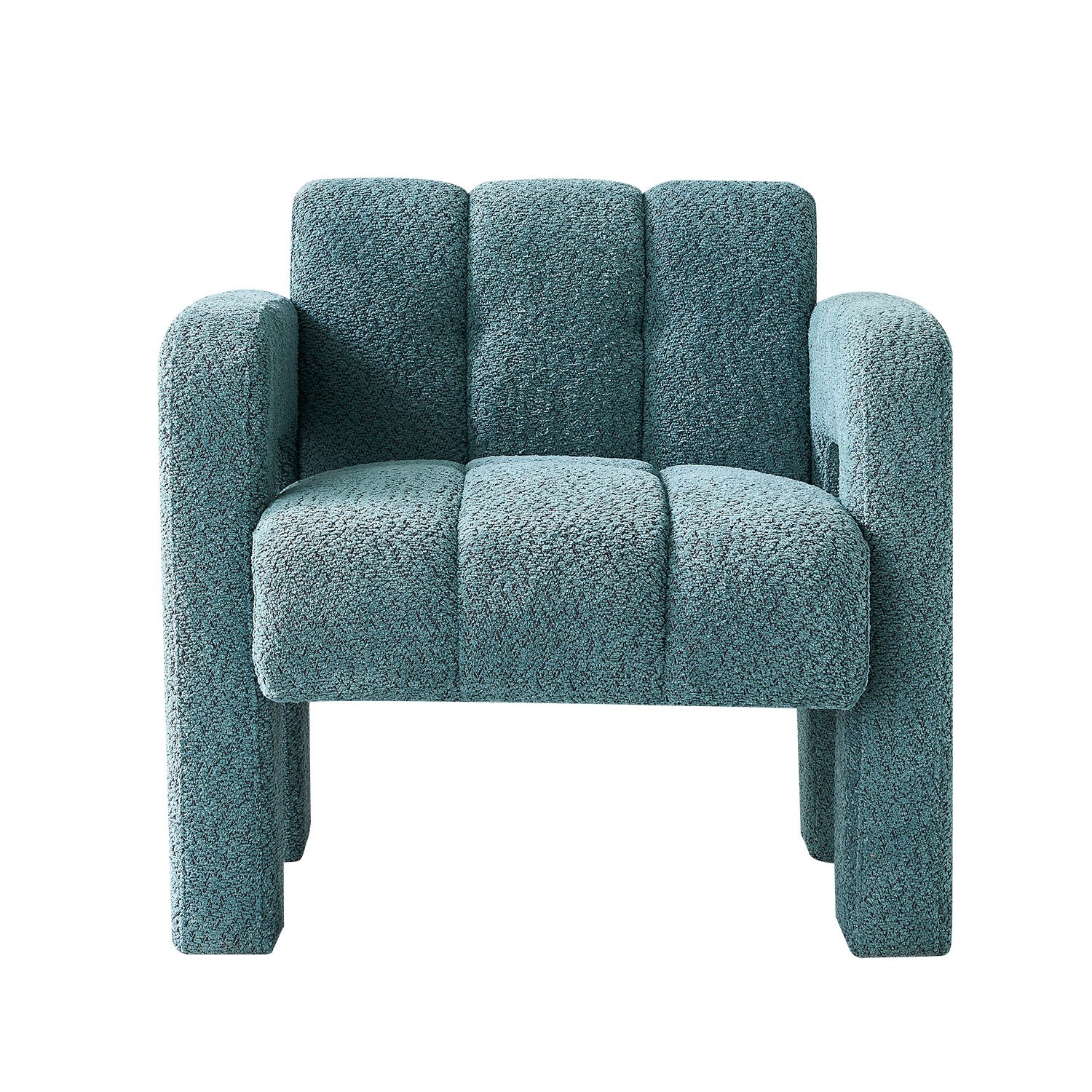 31.10" Wide Boucle Upholstered Accent Chair - Green - Image 4
