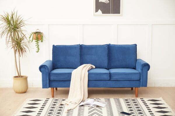 Plush Comfort Sofa - Space Blue