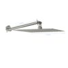 Luxury Rain Shower Head With Adjustable Arm, 10" Square, Stainless Steel - Brushed Nickel - Image 3