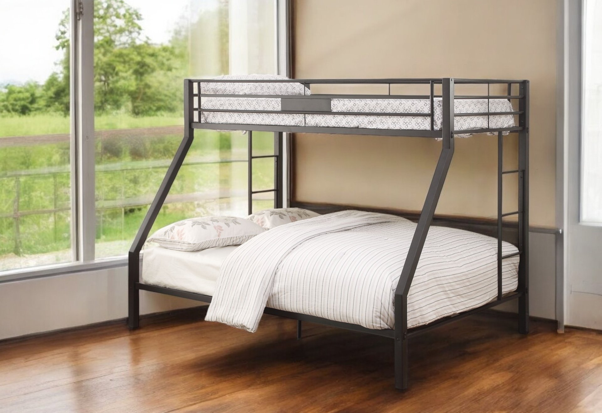 Limbra - Twin Long Queen Bunk Bed - Black - Image 3