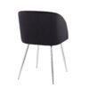 Fran - Contemporary Chair (Set of 2) - Chrome / Black - Image 4
