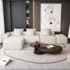 Modern Oversized Modular Sectional Sofa, Sparkling Chenille Fabric Soft Cushion Sofa With 6 Pillows, 6 Pieces Diy Combination Tufted Sofa, No Assembly Required - Beige - Image 13