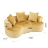 Modular Sectional Sofa With Chaise, Cloud Sectional Modern Sleeper Couch With Deep Seat, Sponge Compression Sofas - Yellow - Image 3