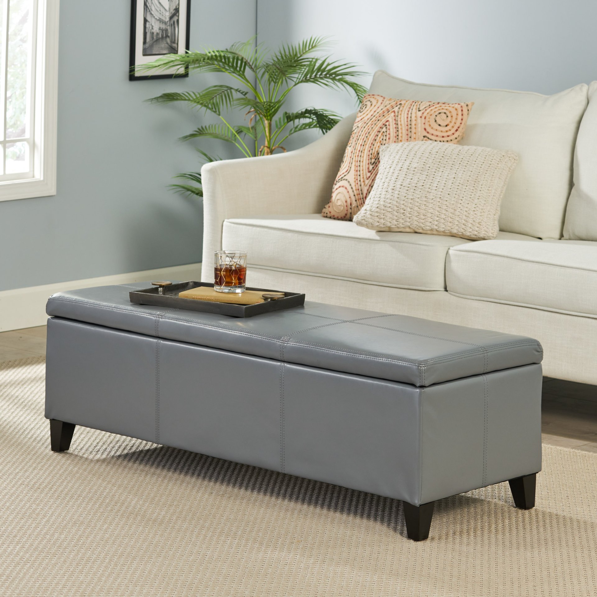 Glouster - Contemporary Storage Ottoman With Versatile Functionality - Gray - Image 4