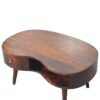 Wooden Wave Coffee Table - Walnut - Image 2