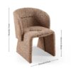 Modern Accent Chair Brown Single Sofa Chair, Upholstered Side Chair Teddy Comfy Chair For Dining Room / Bedroom / Living Room / Reception 1 Piece - Brown - Image 17