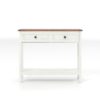 Farmhouse Style Console Table With 2 Drawers And Bottom Storage Shelf - Antique White - Image 12