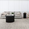 Coffee Table (Set of 2), Round Coffee Table, Modern Side Tables Accent End Table For Living Room - Black - Image 6