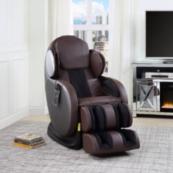 Pacari - Synthetic Leather Power 2D Massage Chair - Chocolate