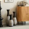 Desktop Vase, Classic And Neat Floor Vase, High Independent Flower Stand, Home Decoration Flower Stand (Set of 3) - Black White / Coffee - Image 15