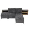 Versatile Sofa Bed Modular Sofa Free Combined Sofa With 2 Storage Racks - Dark Gray - Image 12