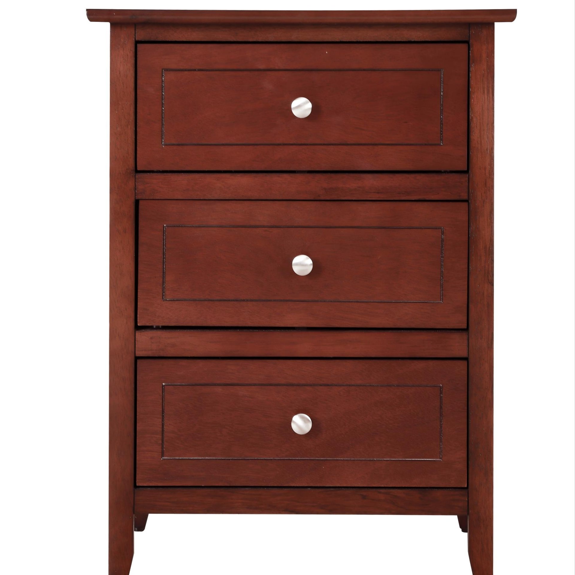 Transitional Nightstand For Bedrooms - Cherry - Image 4