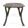 Acacia Wood Dining Table Stylish Outdoor Table - Gray - Image 8