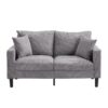 Modern Upholstered 2 Piece Sofa Set With 3 Seater And 2 Seater For Living Room - Light Gray - Image 6