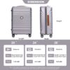 24" Luggage Lightweight Suitcase Tsa Lock USB Port Luggage Wheel Lock Artificial Leather Top Handle Spinner Wheels - Silver - Image 4