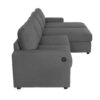 Modern Convertible Sectional Sofa With Storage Chaise Lounges And USB Ports - Dark Gray - Image 21