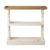 Distressed Wood Shelf Tray, French Country Console Table - Brown / Antique White - Image 2