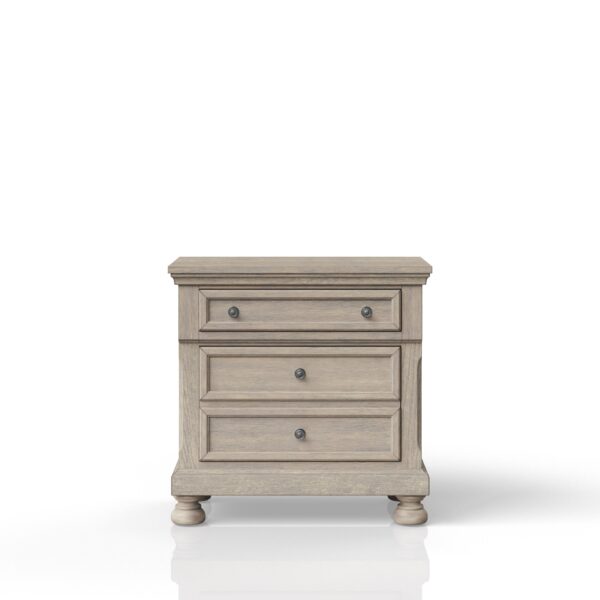 Nightstand Two Drawer - Antique Gray