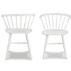 Edo - 5 Piece Dining Set, Trestle Dining Table With 4 Windsor Chairs - White - Image 7